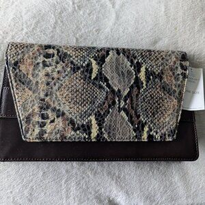 Banana Republic Clutch - Faux Snake Skin -  NWT